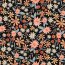 Baumwolljersey Digital Blumen - schwarz