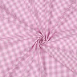 Baumwollpopeline 2,7mm Vichykaro - hellpink