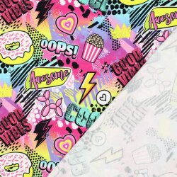 French Terry Digital Manga Graffiti - pink