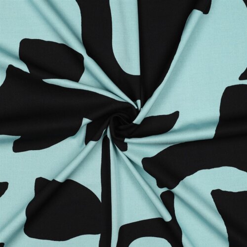 Viskose Jersey GEOMETRIC - LIGHT BLUE