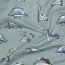 Baumwolljersey Bio~Organic kleine Dinos - salbei