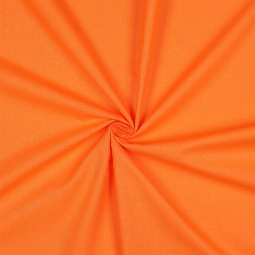 Baumwollpopeline *Vera* Uni - leuchtend orange