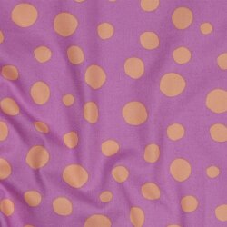 Feine Baumwollpopeline GEOMETRICS - PEACH/ PURPLE