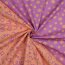 Feine Baumwollpopeline GEOMETRICS - PEACH/ PURPLE