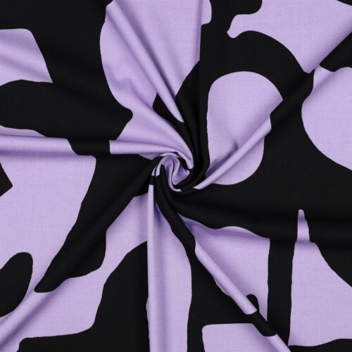 Viskose Jersey GEOMETRIC - LAVENDER