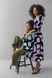 Viskose Jersey GEOMETRIC - LAVENDER