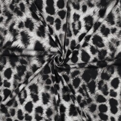 Viskose Jersey Digital Tiere SKIN - schwarz