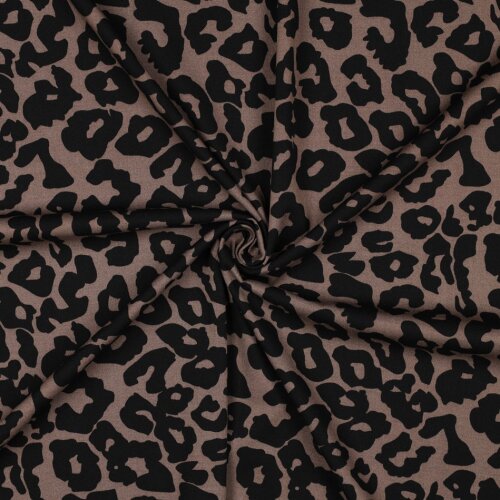 Viskose Jersey Tiere SKIN - BROWN