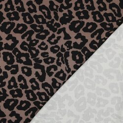Viskose Jersey Leopunkte - braun