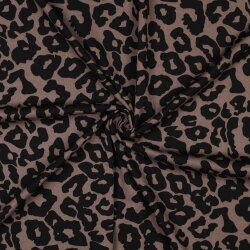 Viskose Jersey Tiere SKIN - BROWN