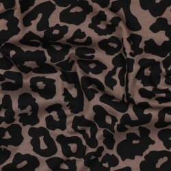 Viskose Jersey Tiere SKIN - BROWN