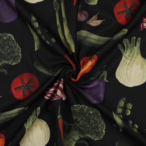 Canvas Digital VEGETABLES - schwarz