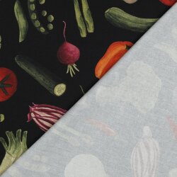 Canvas Digital VEGETABLES - schwarz