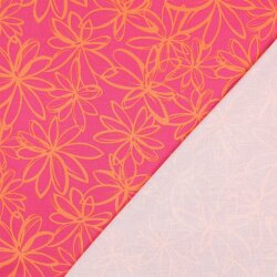 Viskose Jersey Blumen - pink