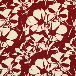 Viskosestoff Blumen - dunkelrot