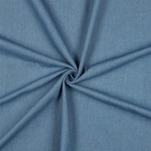 Jeansstoff Uni - jeansblau gewaschen