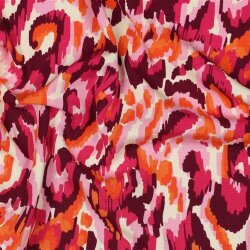 Viskose STRETCH IKAT - FUCHSIA
