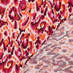 Viskose STRETCH IKAT - FUCHSIA