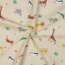 Baumwollpopeline Bio~Organic springende Tiere - hellbeige