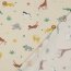 Baumwollpopeline Bio~Organic springende Tiere - hellbeige
