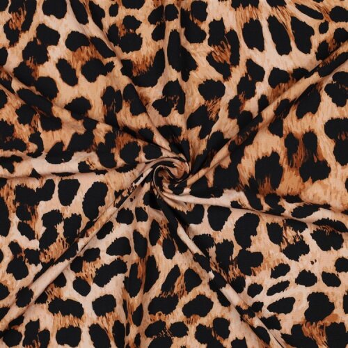 Viskosestoff Digital Tiere SKIN - BROWN