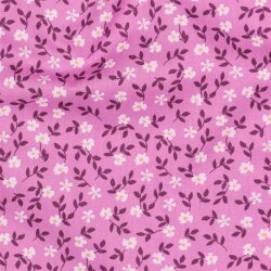 Baumwollpopeline Bio~Organic Blumen - PURPLE