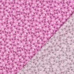 Baumwollpopeline Bio~Organic Blumen - PURPLE