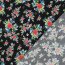 Viskose Lenzing 100% EcoVera™ Digital Blumenstrauss - schwarz
