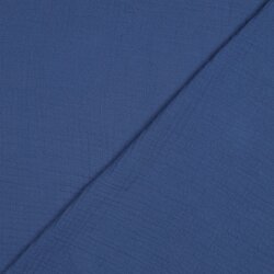 Musselin Uni *Vera*  - mitternachtsblau
