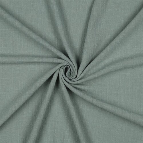 Baumwollstoff Slub vorgewaschen - altgrün