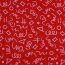 Feine Baumwollpopeline GEOMETRICS - RED/ PINK