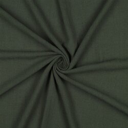 Baumwollstoff Slub vorgewaschen - dunkeloliv