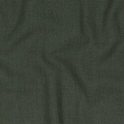 Baumwollstoff Slub vorgewaschen - dunkeloliv