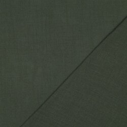 Baumwollstoff Slub vorgewaschen - dunkeloliv