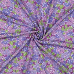 Viskosestoff Digital Blumen - PURPLE