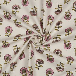 Canvas Blumenregen - creme/rosa