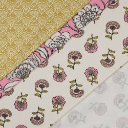 Canvas Blumenregen - creme/rosa