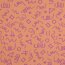 Feine Baumwollpopeline GEOMETRICS - PEACH/ PURPLE