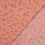 Feine Baumwollpopeline GEOMETRICS - PEACH/ PURPLE