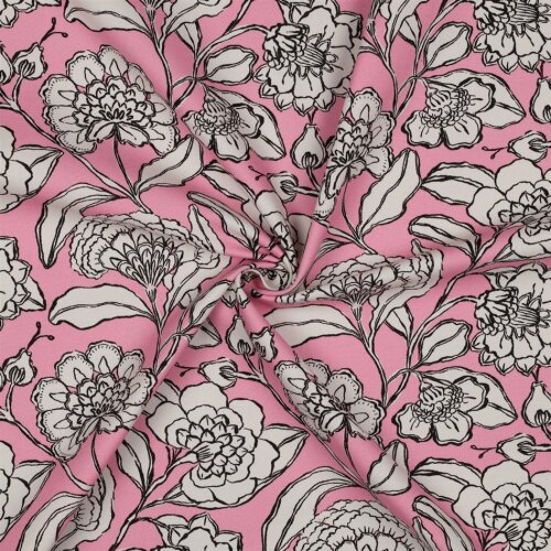 Canvas große Blumen - rosa