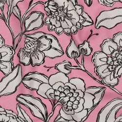 Canvas große Blumen - rosa