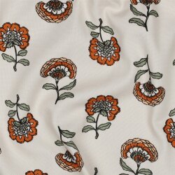 Canvas Blumenregen - creme/orange