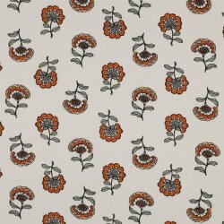 Canvas Blumenregen - creme/orange