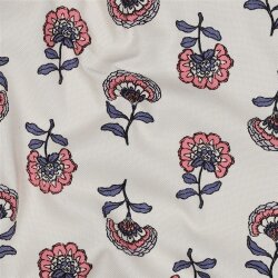 Canvas Blumenregen - creme/rosa