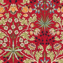 Interieurstoff Panama Blumen - rot