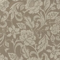 Interieurstoff Leinen-Optik Blumenranken - beige