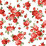 Baumwollpopeline Digital Blumen - weiß