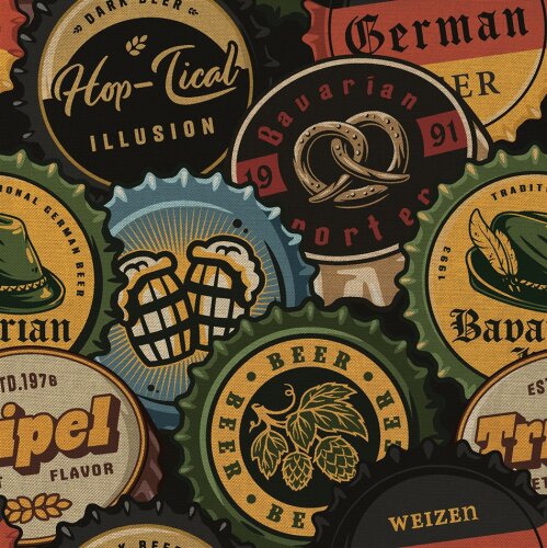 Interieurstoff Leinen Optik BEERS - schwarz