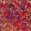 Polyester Satin bunte Kleckse - dunkelrot