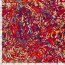 Polyester Satin bunte Kleckse - dunkelrot